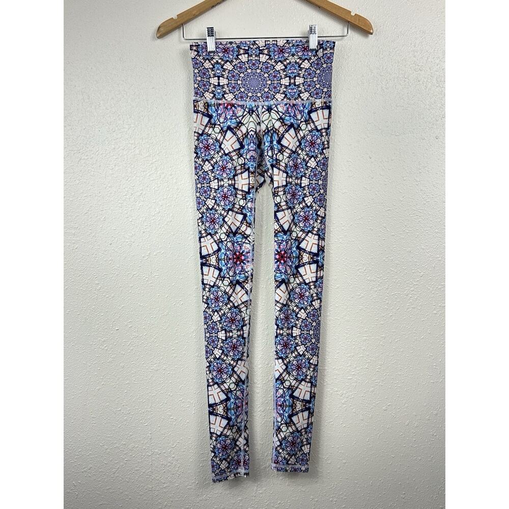 Wolven Leggings Womens Small Geometric BOHO Mandala Stretch Athleisure Yoga